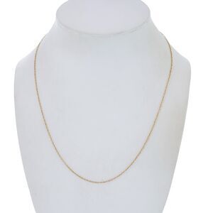 Estate Sterling Silver 925 Gold Tone Cable Chain Necklace 18"